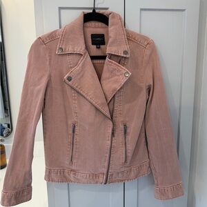 Liverpool Dusty Rose Stretch Zip XS Moto Jacket